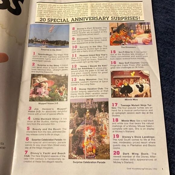 Good Housekeeping: 20th Anniversary Guide to Walt Disney World: February 1992 - Picture 2 of 3